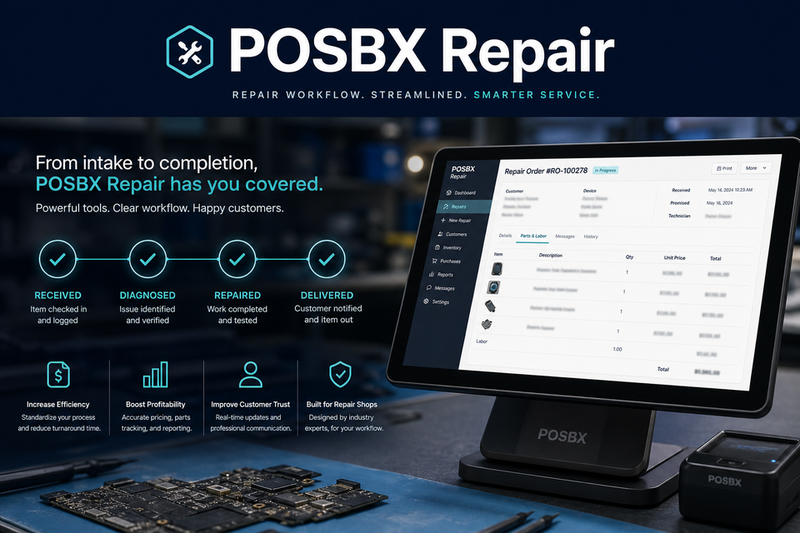 Repair workshop — KPI and job overview